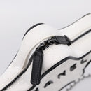 CHANEL Matelasse Chain Shoulder Bag Satin White CC Auth 200773SM-9