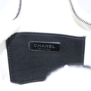CHANEL Matelasse Chain Shoulder Bag Satin White CC Auth 200773SM-19