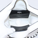 CHANEL Matelasse Chain Shoulder Bag Satin White CC Auth 200773SM-10