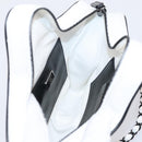 CHANEL Matelasse Chain Shoulder Bag Satin White CC Auth 200773SM-20