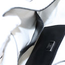 CHANEL Matelasse Chain Shoulder Bag Satin White CC Auth 200773SM-22