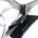 CHANEL Matelasse Chain Shoulder Bag Satin White CC Auth 200773SM-23