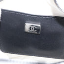 CHANEL Matelasse Chain Shoulder Bag Satin White CC Auth 200773SM-11