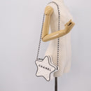 CHANEL Matelasse Chain Shoulder Bag Satin White CC Auth 200773SM-25