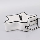 CHANEL Matelasse Chain Shoulder Bag Satin White CC Auth 200773SM-4
