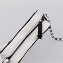 CHANEL Matelasse Chain Shoulder Bag Satin White CC Auth 200773SM-6