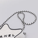 CHANEL Matelasse Chain Shoulder Bag Satin White CC Auth 200773SM-14