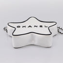 CHANEL Matelasse Chain Shoulder Bag Satin White CC Auth 200773SM-5