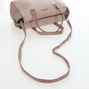 Miu Miu Vitterodino Hand Bag Leather 2way Pink Silver Auth 200774V-10