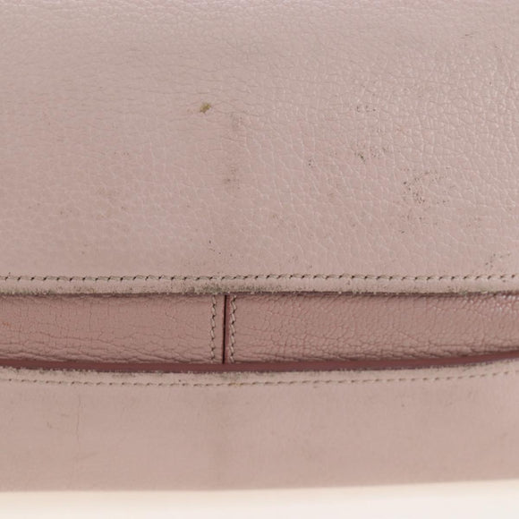 Miu Miu Vitterodino Hand Bag Leather 2way Pink Silver Auth 200774V
