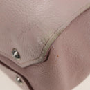 Miu Miu Vitterodino Hand Bag Leather 2way Pink Silver Auth 200774V-21