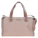 Miu Miu Vitterodino Hand Bag Leather 2way Pink Silver Auth 200774V-13