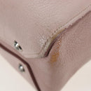 Miu Miu Vitterodino Hand Bag Leather 2way Pink Silver Auth 200774V-23