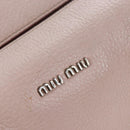 Miu Miu Vitterodino Hand Bag Leather 2way Pink Silver Auth 200774V-24