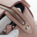 Miu Miu Vitterodino Hand Bag Leather 2way Pink Silver Auth 200774V-25