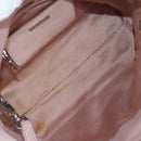 Miu Miu Vitterodino Hand Bag Leather 2way Pink Silver Auth 200774V-11