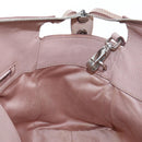 Miu Miu Vitterodino Hand Bag Leather 2way Pink Silver Auth 200774V-28