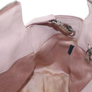 Miu Miu Vitterodino Hand Bag Leather 2way Pink Silver Auth 200774V-29