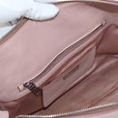 Miu Miu Vitterodino Hand Bag Leather 2way Pink Silver Auth 200774V-32