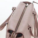 Miu Miu Vitterodino Hand Bag Leather 2way Pink Silver Auth 200774V-14