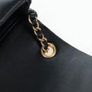 CHANEL Matelasse Chain Shoulder Bag Lamb Skin Black Gold CC Auth 200775SM-18