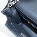 CHANEL Matelasse Chain Shoulder Bag Lamb Skin Black Gold CC Auth 200775SM-23