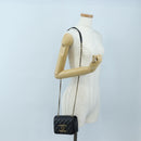 CHANEL Matelasse Chain Shoulder Bag Lamb Skin Black Gold CC Auth 200775SM-26