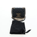 CHANEL Matelasse Chain Shoulder Bag Lamb Skin Black Gold CC Auth 200775SM-27