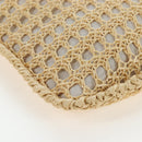Miu Miu Ivy Hand Bag Canvas 2way Beige Gold Auth 200777SAM-17