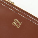 Miu Miu Ivy Hand Bag Canvas 2way Beige Gold Auth 200777SAM-26