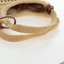 Miu Miu Ivy Hand Bag Canvas 2way Beige Gold Auth 200777SAM-7