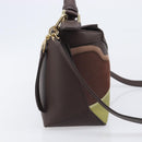 LOEWE Puzzle Bag Small Leather 2way Brown Gold Auth 200778SAM-4