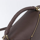 LOEWE Puzzle Bag Small Leather 2way Brown Gold Auth 200778SAM-6