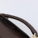 LOEWE Puzzle Bag Small Leather 2way Brown Gold Auth 200778SAM-14