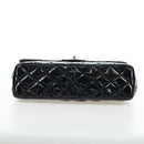 CHANEL Big Matelasse 30 Chain Bag Patent leather Black Silver CC Auth 200779M-5