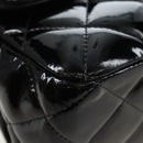 CHANEL Big Matelasse 30 Chain Bag Patent leather Black Silver CC Auth 200779M-15