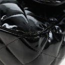 CHANEL Big Matelasse 30 Chain Bag Patent leather Black Silver CC Auth 200779M-16