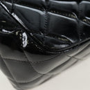 CHANEL Big Matelasse 30 Chain Bag Patent leather Black Silver CC Auth 200779M-17