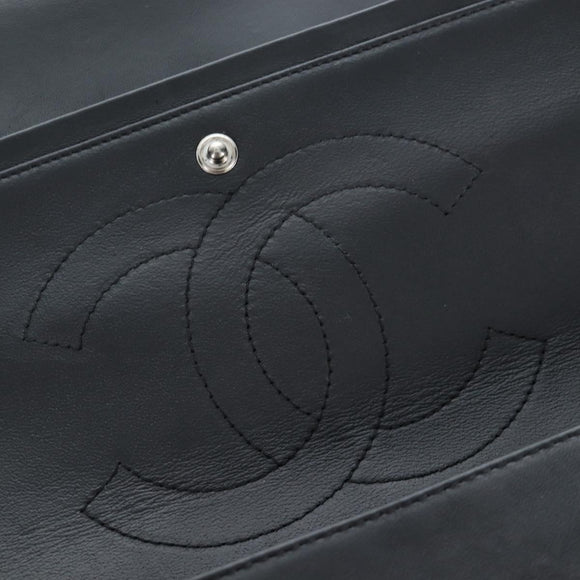 CHANEL Big Matelasse 30 Chain Bag Patent leather Black Silver CC Auth 200779M
