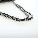 CHANEL Big Matelasse 30 Chain Bag Patent leather Black Silver CC Auth 200779M-7