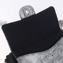 CHANEL Matelasse Chain Shoulder Bag Lamb Skin Black Silver CC Auth 200782V-20