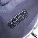 CHANEL Matelasse Chain Shoulder Bag Lamb Skin Black Silver CC Auth 200782V-22