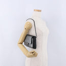 CHANEL Matelasse Chain Shoulder Bag Lamb Skin Black Silver CC Auth 200782V-26