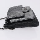 CHANEL Matelasse Chain Shoulder Bag Lamb Skin Black Silver CC Auth 200782V-4