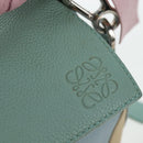 LOEWE Puzzle Bag Hand Bag Leather Black Silver Auth 200783SM-21