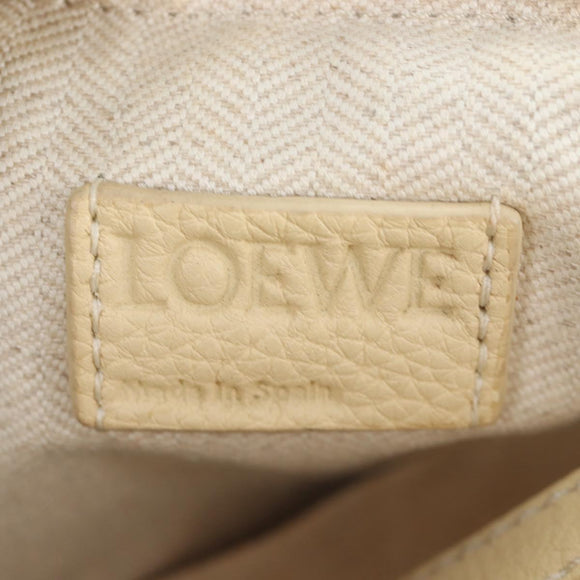 LOEWE Puzzle Bag Hand Bag Leather Black Silver Auth 200783SM