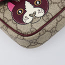 GUCCI GG Supreme Shoulder Bag PVC Beige Gold 818764 Auth 200784M-17