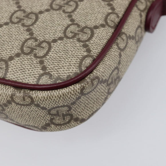 GUCCI GG Supreme Shoulder Bag PVC Beige Gold 818764 Auth 200784M