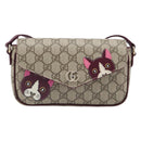 GUCCI GG Supreme Shoulder Bag PVC Beige Gold 818764 Auth 200784M-13
