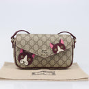 GUCCI GG Supreme Shoulder Bag PVC Beige Gold 818764 Auth 200784M-12